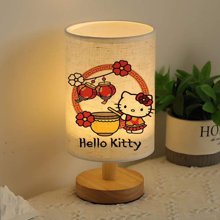 A modern Sanrio USB-powered linen lamp with a creative design