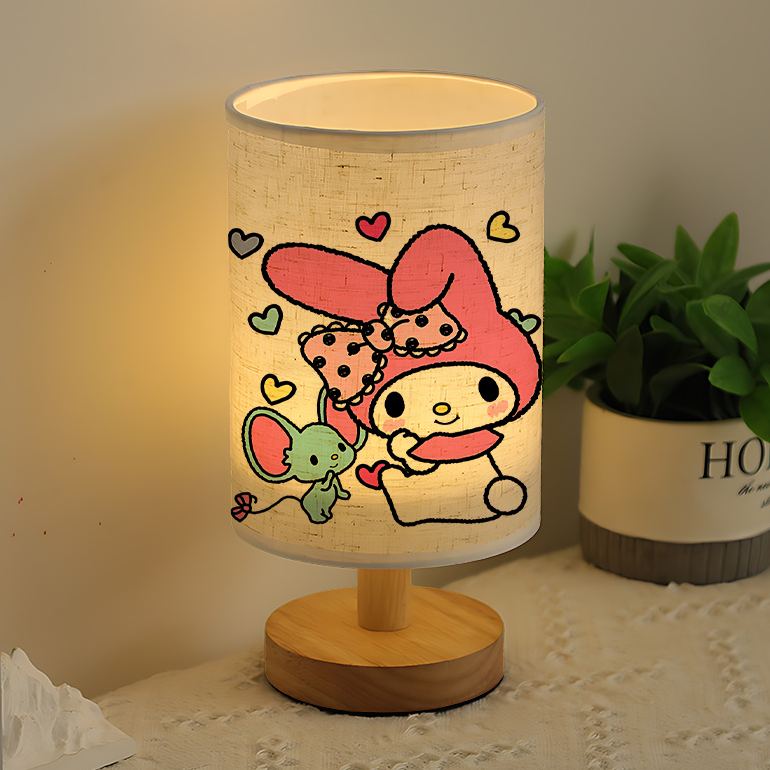 A modern Sanrio USB-powered linen lamp with a creative design