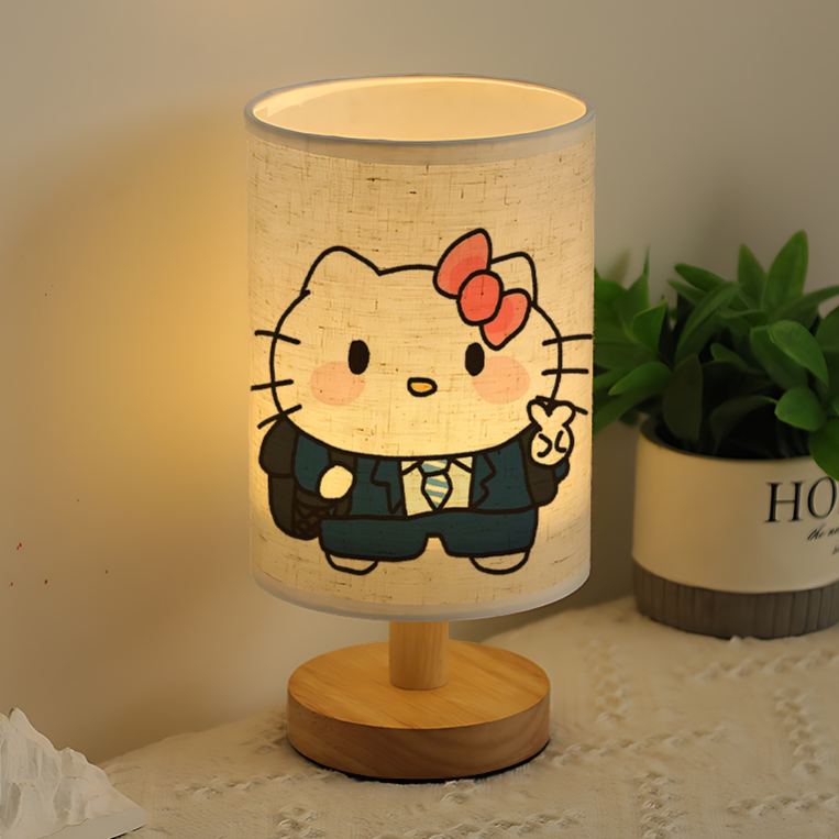  USB-powered linen lamp with a creative design featuring