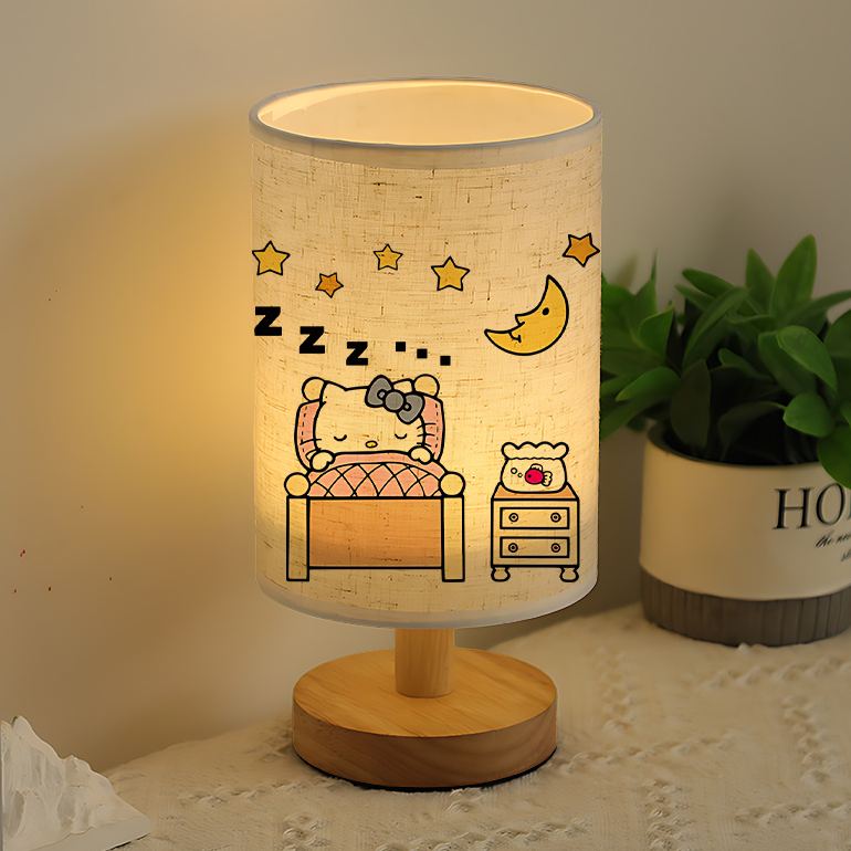 A modern Sanrio USB-powered linen lamp with a creative design