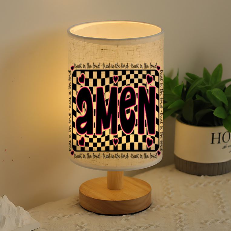 Modern USB-Powered Linen Lamp