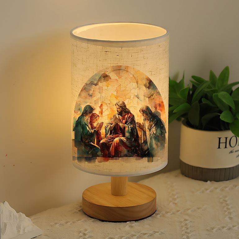 Modern USB-Powered Linen Lamp