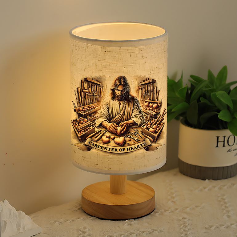 Modern USB-Powered Linen Lamp