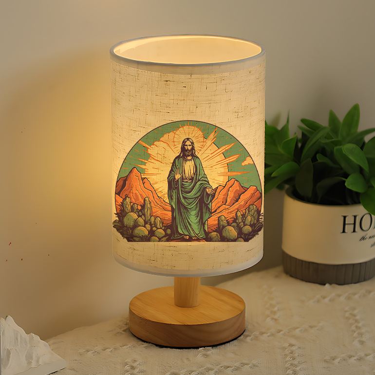 A Modern USB powered Linen Lamp with Unique Design and Exquisite Patterns