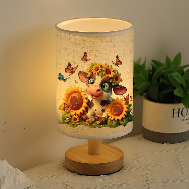 A Modern USB-powered Linen Lamp with a Unique Design and Exquisite Patterns