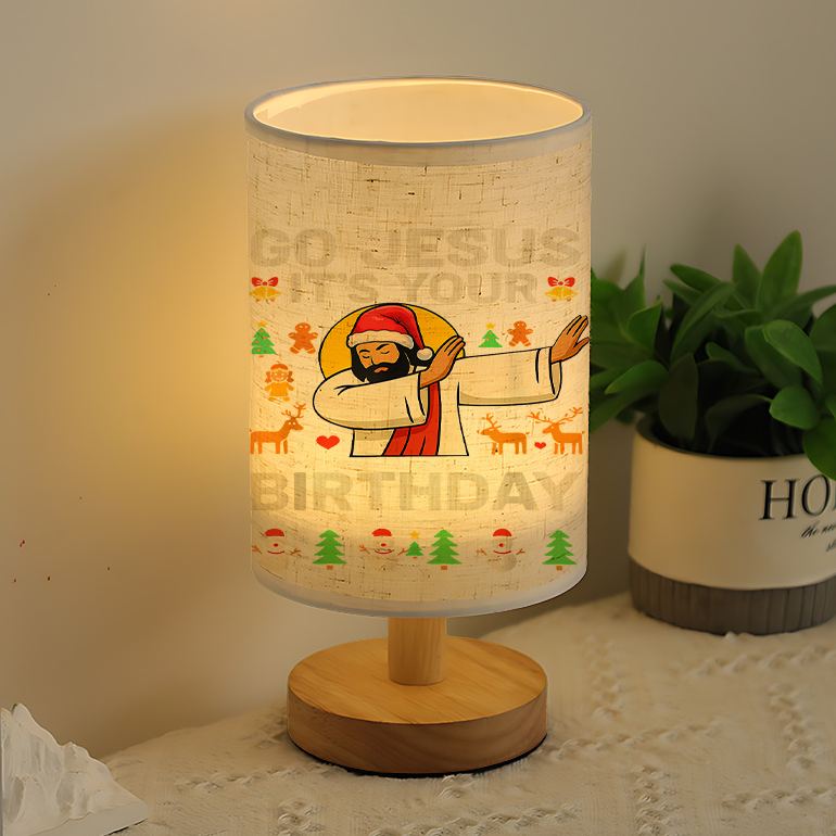 Modern USB-Powered Linen Table Lamp with Unique Design & Exquisite Patterns