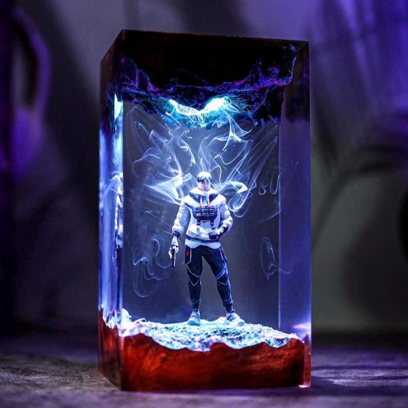 Yoru Valorant Epoxy Resin Lamp Custom Night Light