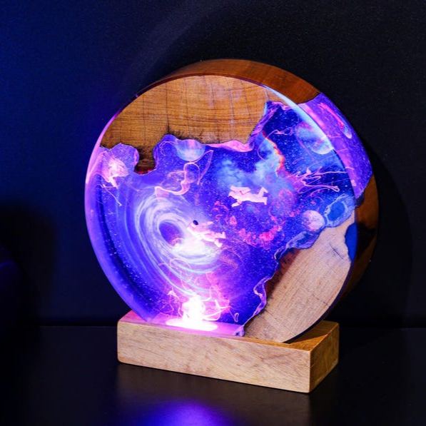 Black Hole Galaxy Epoxy Night Light Decor