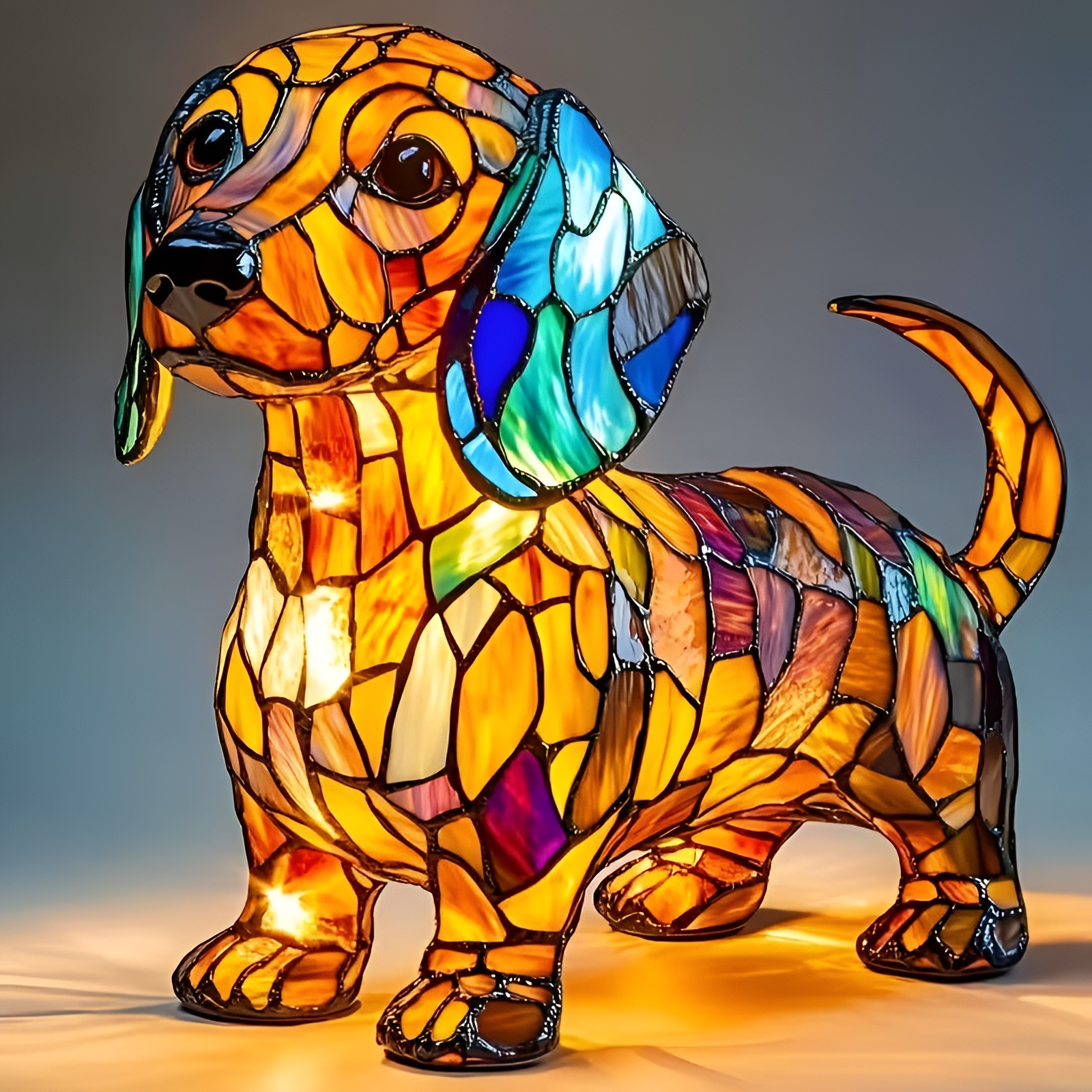 Dachshund USB LED Resin Table Lamp