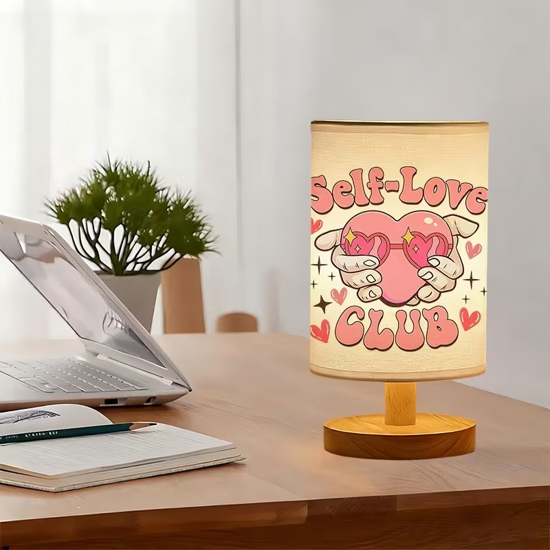 A Modern USB-powered Linen Table Lamp 