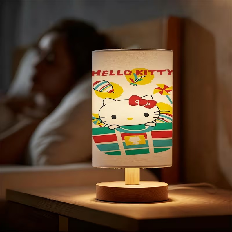 modern Sanrio USB-powered linen lamp with a creative design