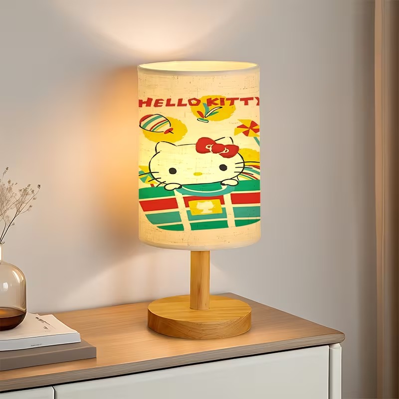 modern Sanrio USB-powered linen lamp with a creative design