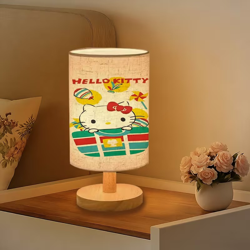 modern Sanrio USB-powered linen lamp with a creative design