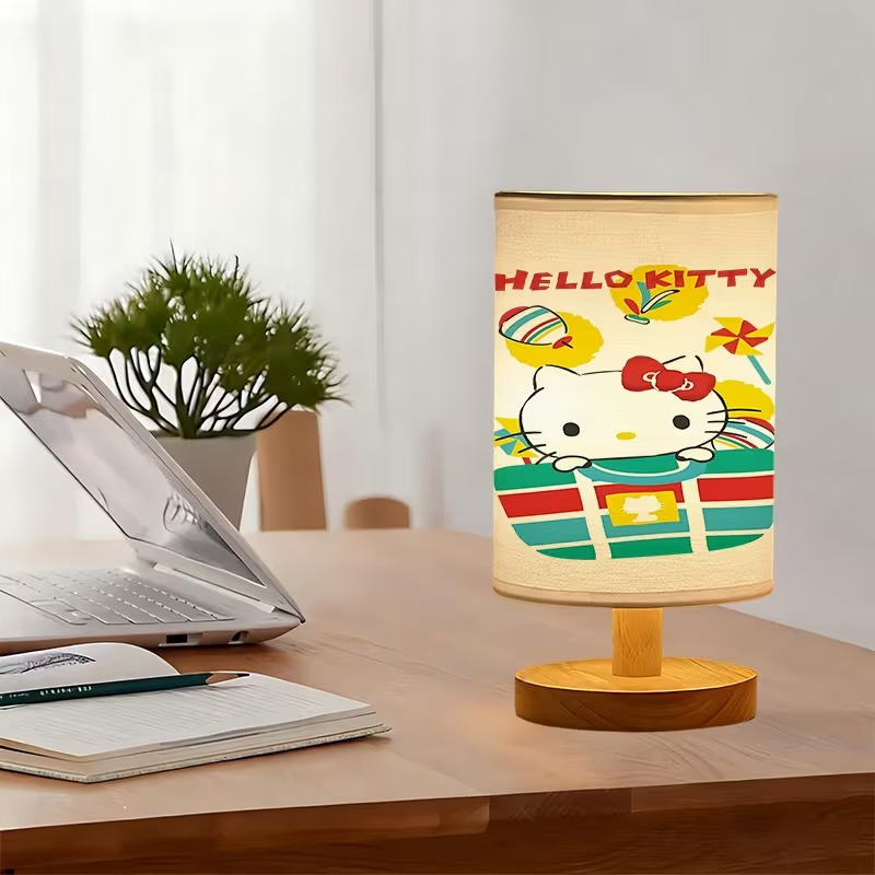 modern Sanrio USB-powered linen lamp with a creative design