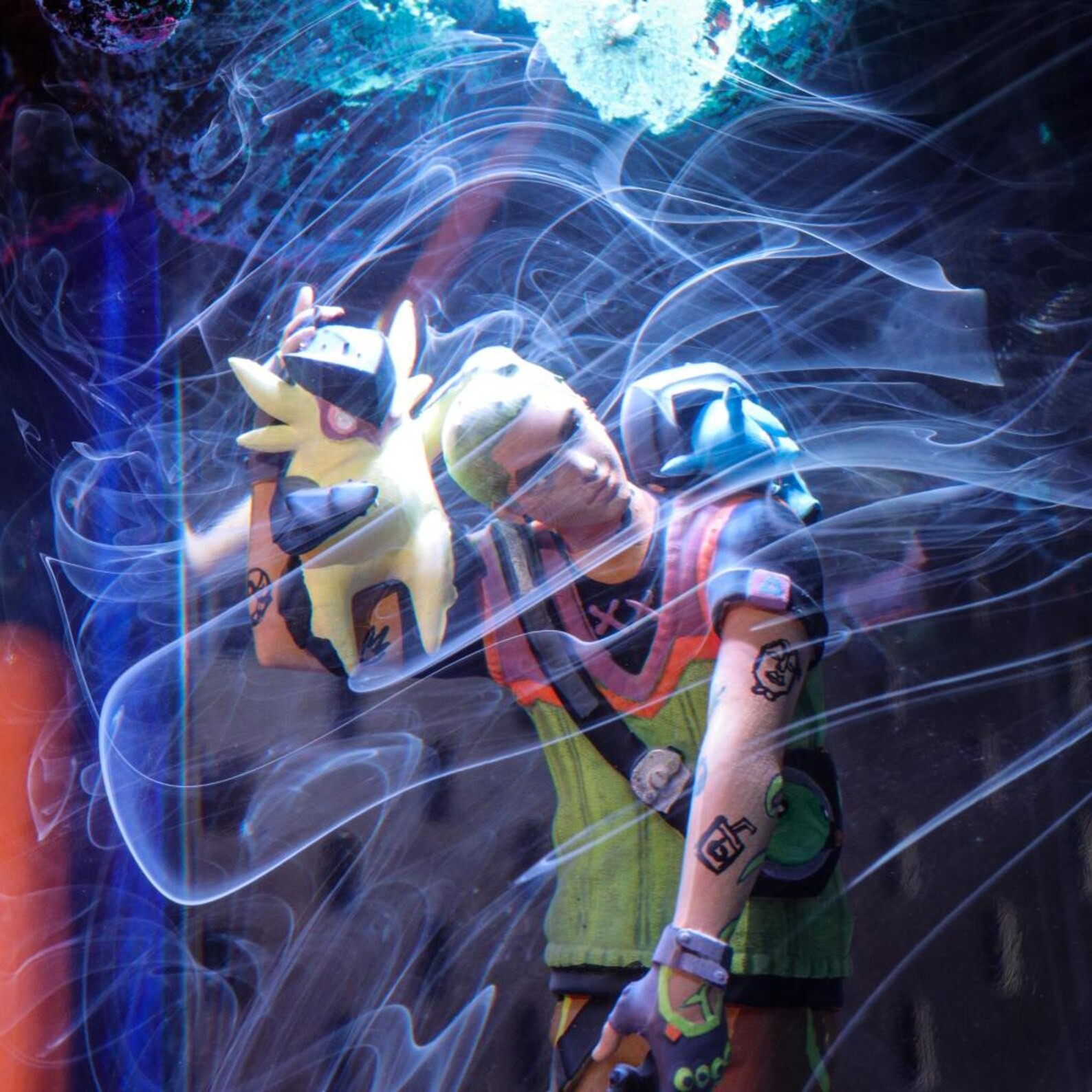 Gek ko Green Creature Resin Gamer Lamp