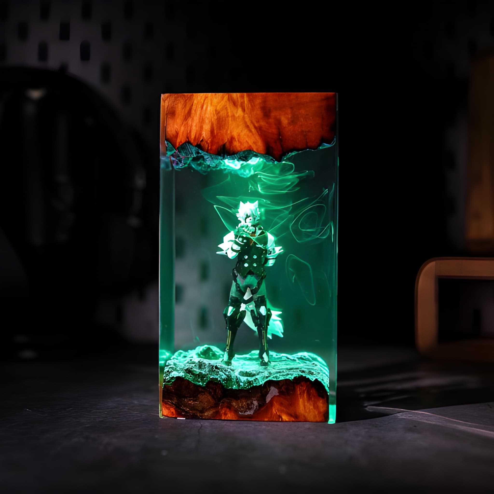 Handmade Wolf Sci Fi Game Lamp Desk Decor