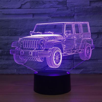 Jeep Inspired Car 3D Optical Illusion Lamp - 3D Optical Lamp