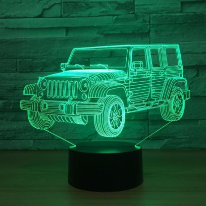 Jeep Inspired Car 3D Optical Illusion Lamp - 3D Optical Lamp