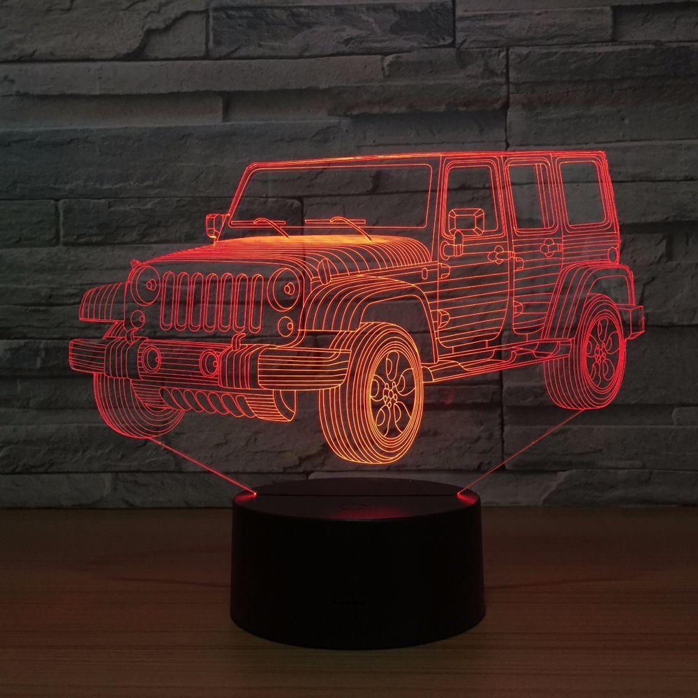 Jeep Inspired Car 3D Optical Illusion Lamp - 3D Optical Lamp
