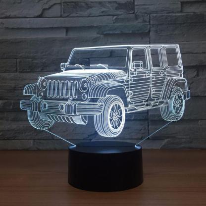 Jeep Inspired Car 3D Optical Illusion Lamp - 3D Optical Lamp