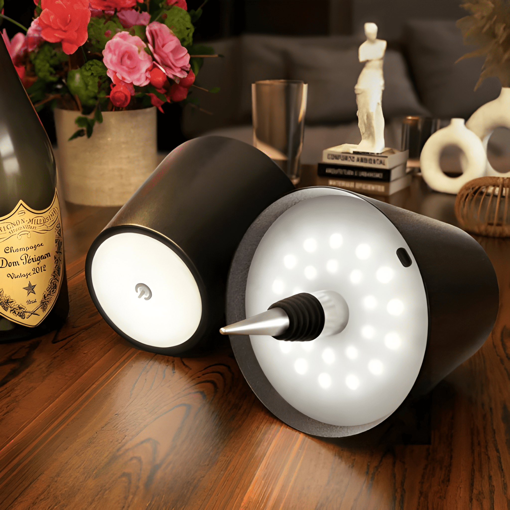 Wireless Rechargeable Bottle Top LED Lamp