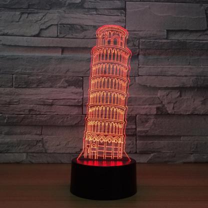 Leaning Tower Optical Lamp-3D Optical Lamp