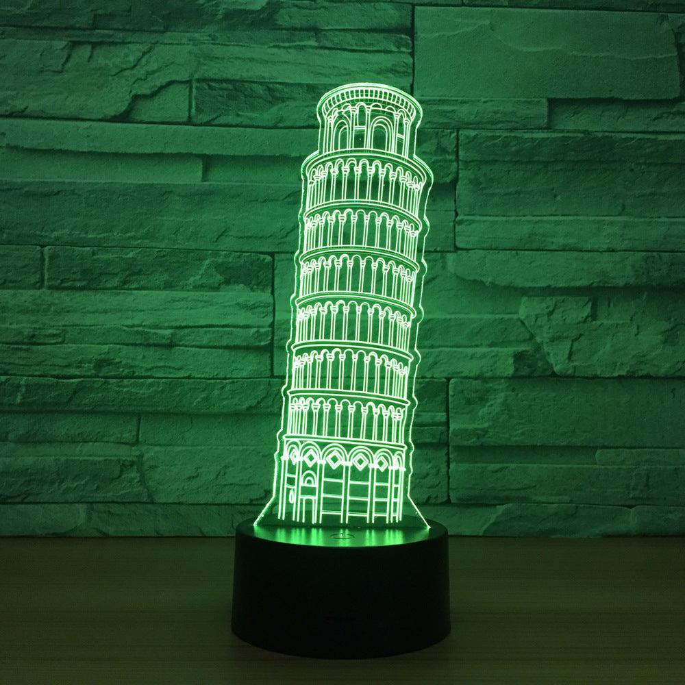 Leaning Tower Optical Lamp-3D Optical Lamp