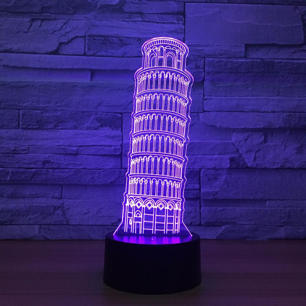 Leaning Tower Optical Lamp-3D Optical Lamp