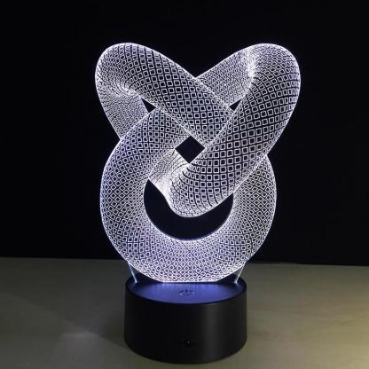 Love Knot 3D Optical Illusion Lamp - 3D Optical Lamp