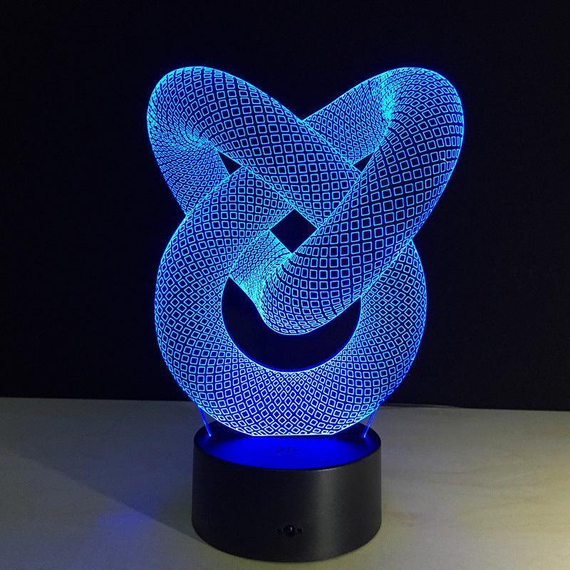 Love Knot 3D Optical Illusion Lamp - 3D Optical Lamp
