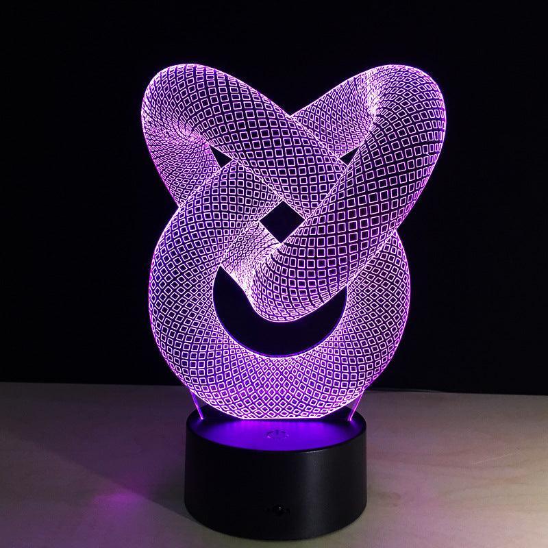 Love Knot 3D Optical Illusion Lamp - 3D Optical Lamp