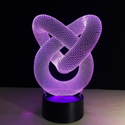Love Knot 3D Optical Illusion Lamp - 3D Optical Lamp
