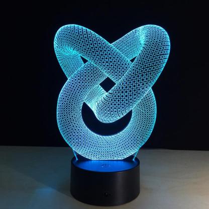 Love Knot 3D Optical Illusion Lamp - 3D Optical Lamp