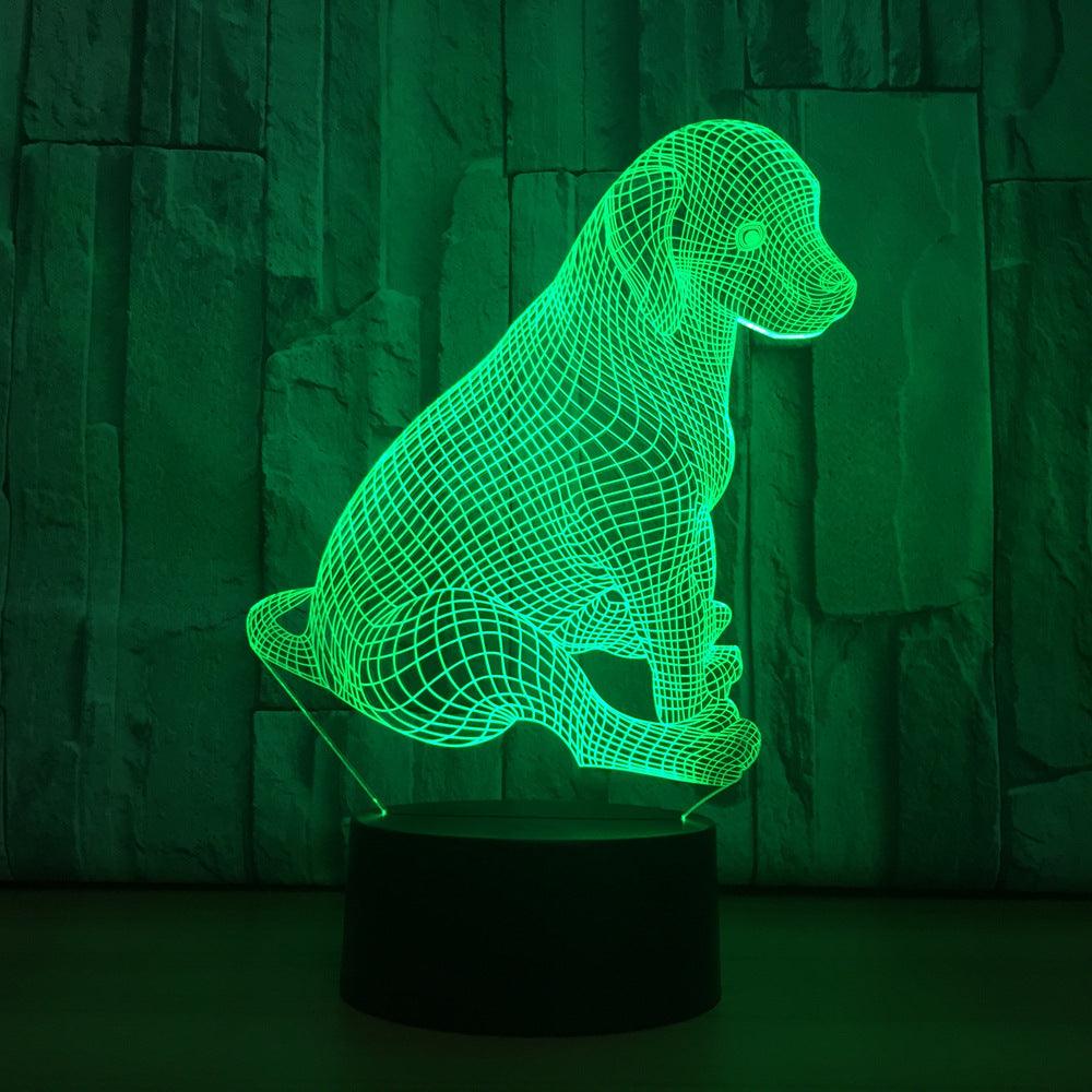 Lovely Puppy Touch 3D Optical Illusion Lamp - 3D Optical Lamp