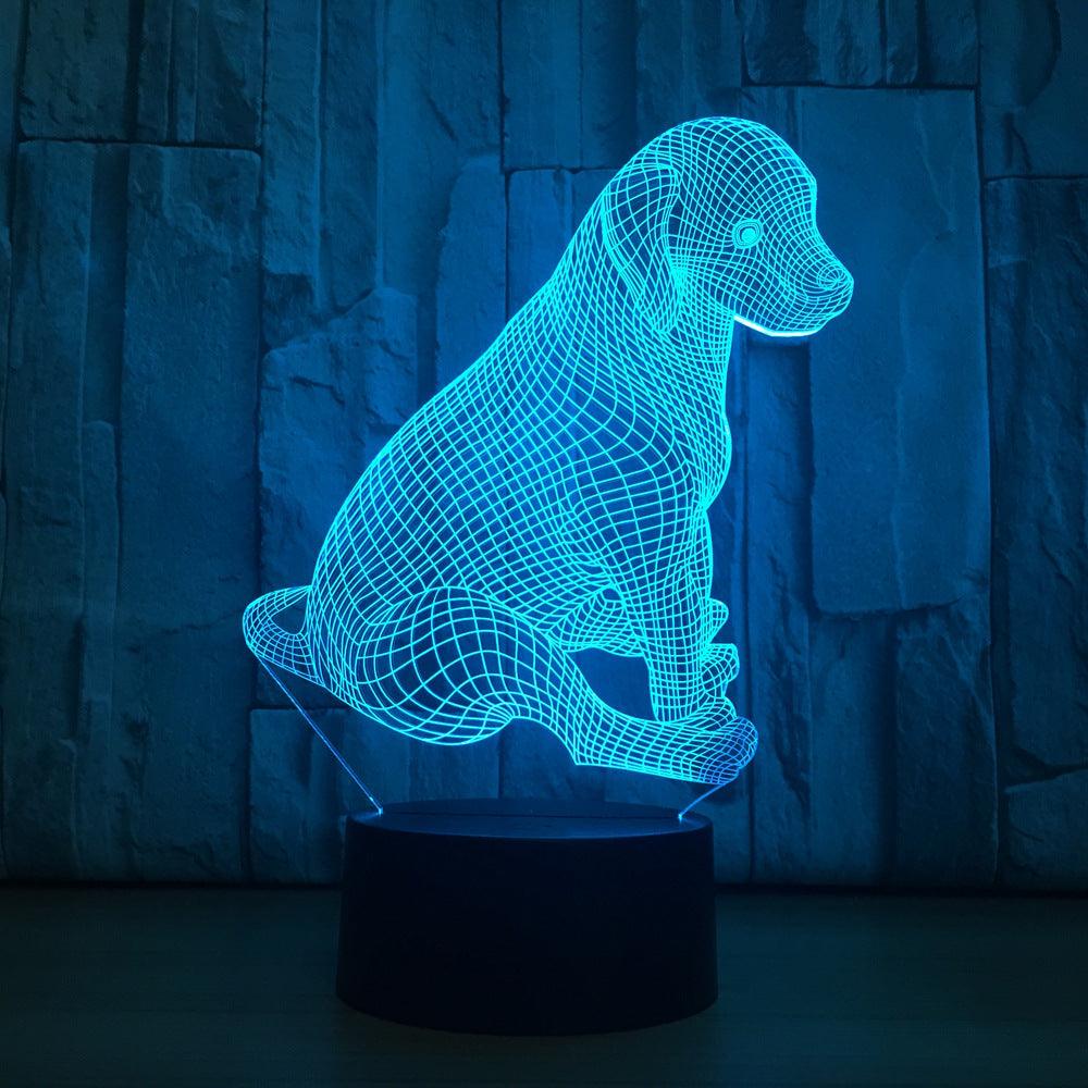 Lovely Puppy Touch 3D Optical Illusion Lamp-3D Optical Lamp