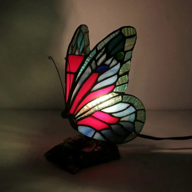 Stained Glass Tiffany Butterfly Lamps
