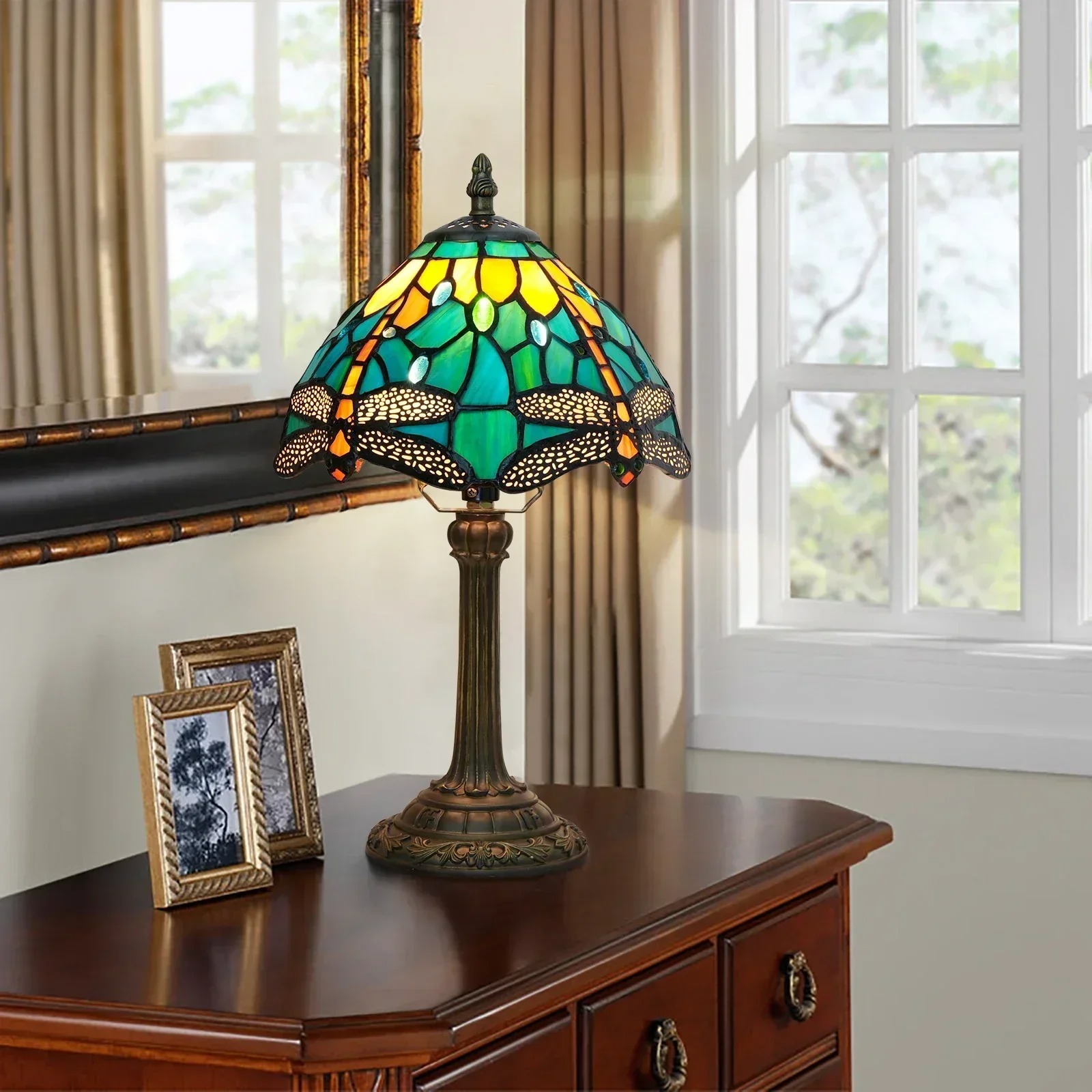Stained Glass Tiffany Reading Desk Lamp