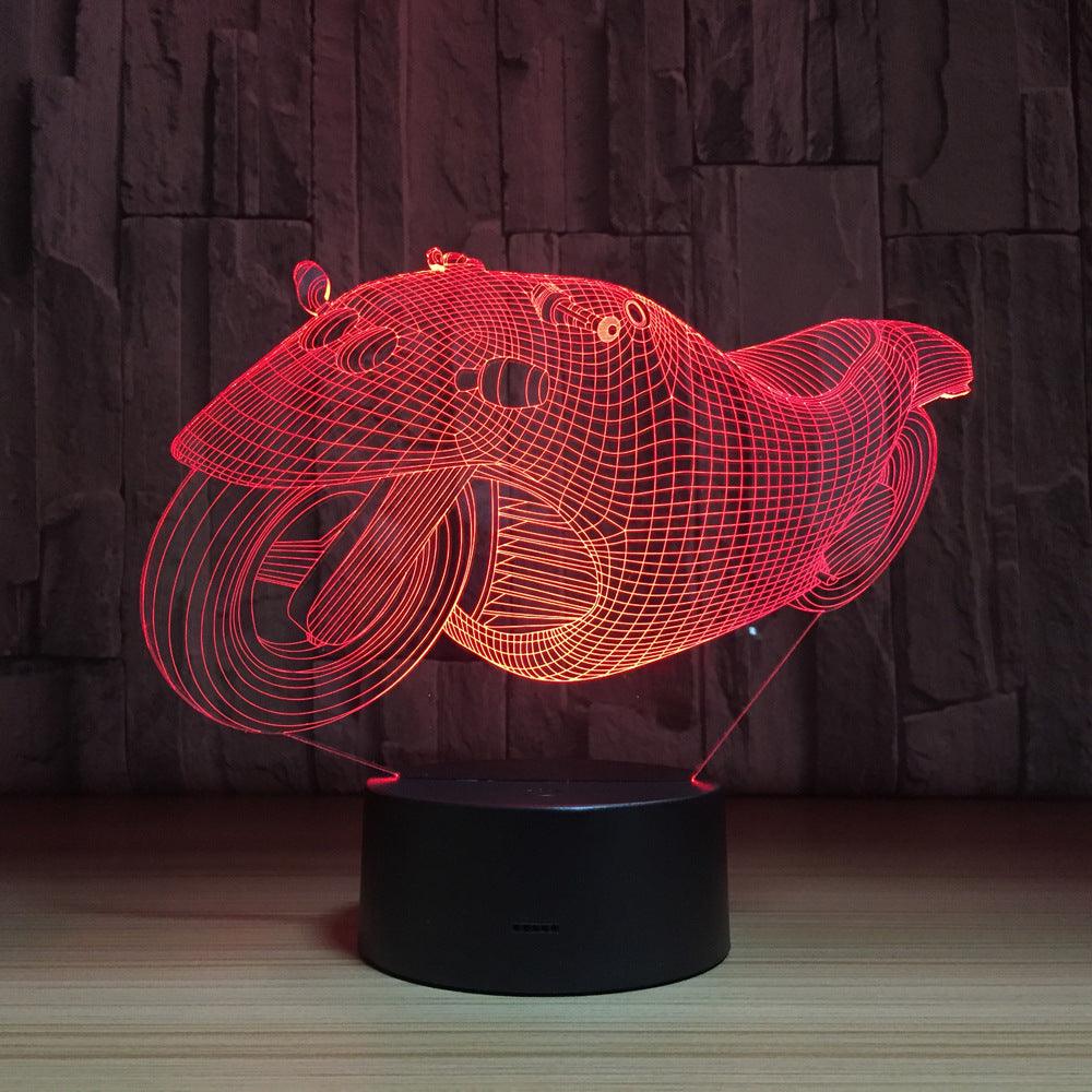 3D Motorcycle Illusion Lamp-3D Optical Lamp