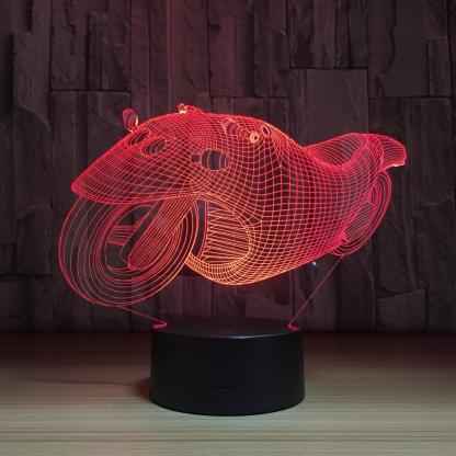3D Motorcycle Illusion Lamp-3D Optical Lamp
