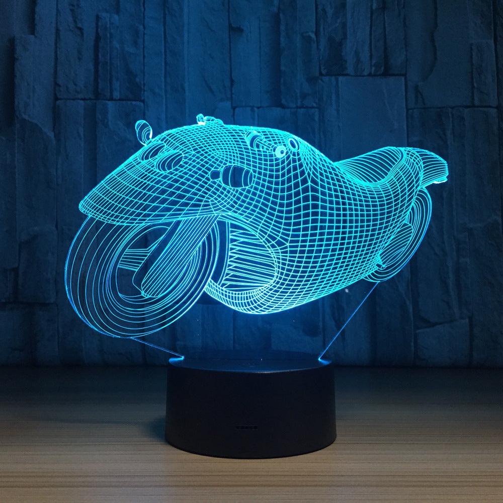 3D Motorcycle Illusion Lamp-3D Optical Lamp