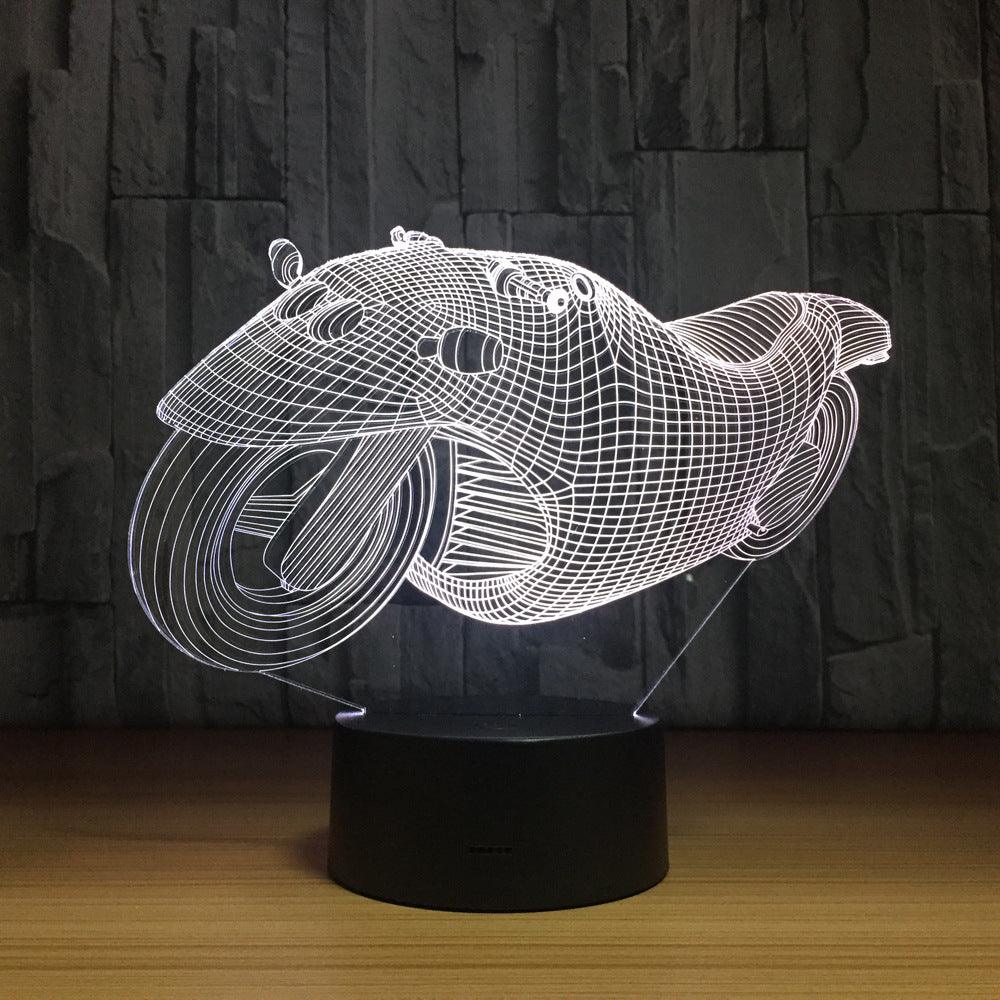 Modern Motorbike 3D Optical Illusion Lamp - 3D Optical Lamp