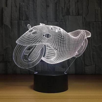 3D Motorcycle Illusion Lamp-3D Optical Lamp