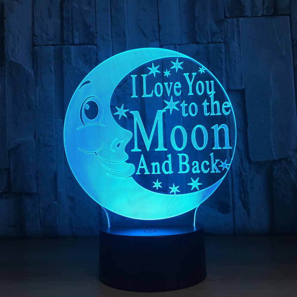 Lovely Moon 3D Optical Illusion Lamp - 3D Optical Lamp