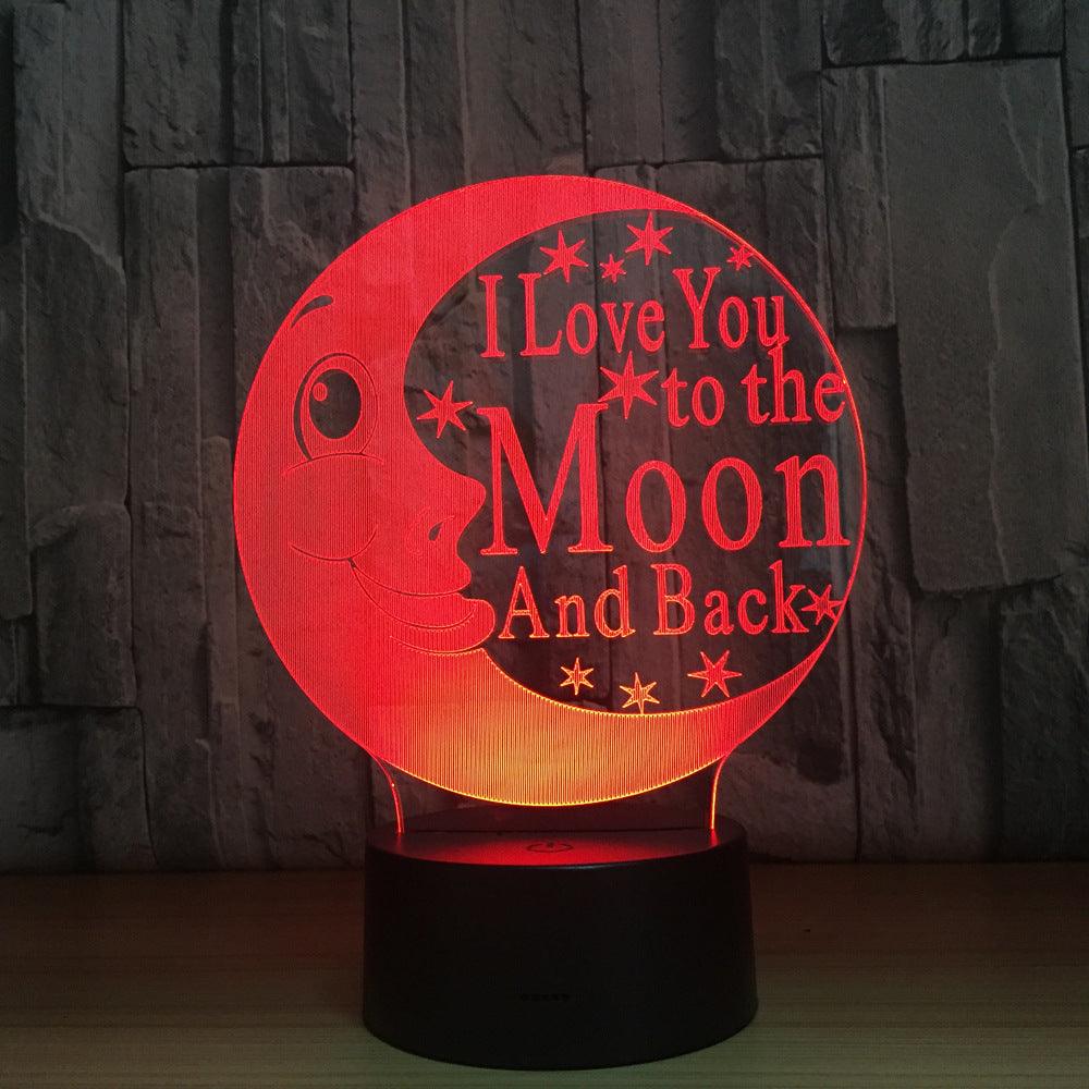 3D Moon Love Lamp-3D Optical Lamp