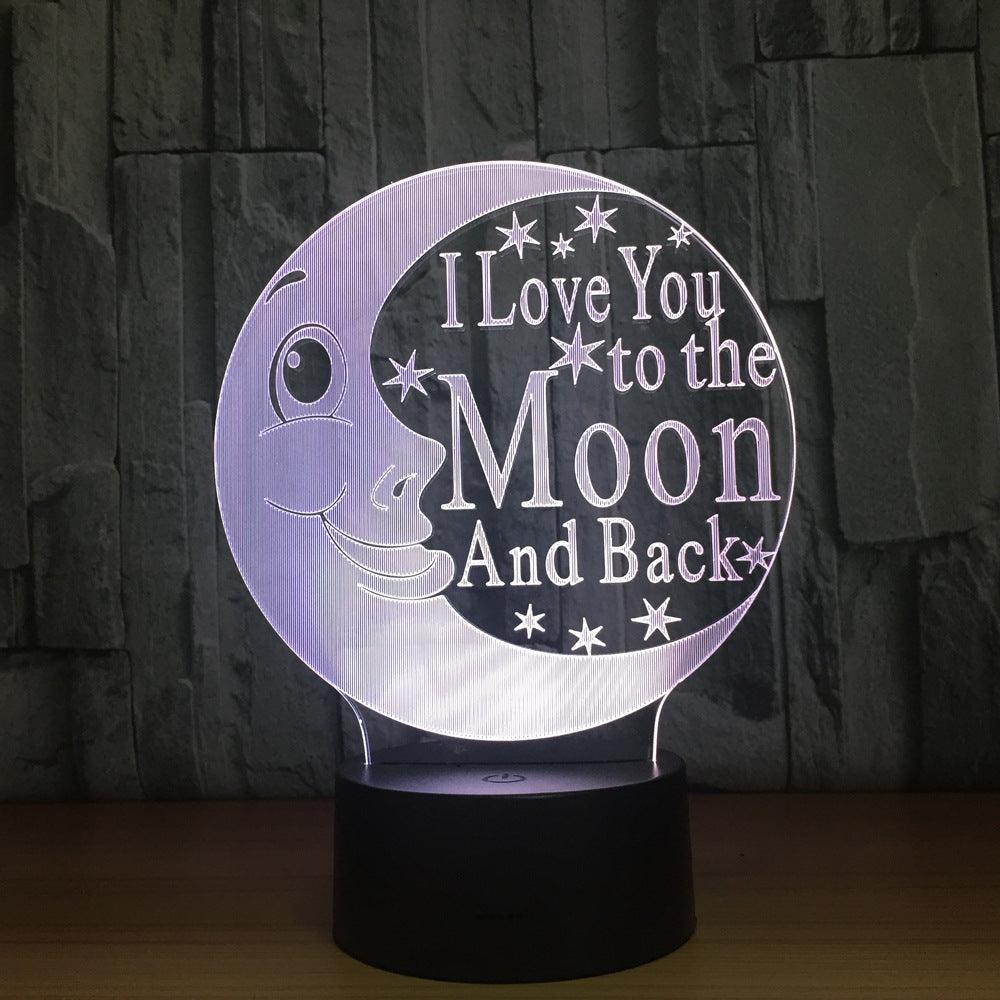 3D Moon Love Lamp-3D Optical Lamp