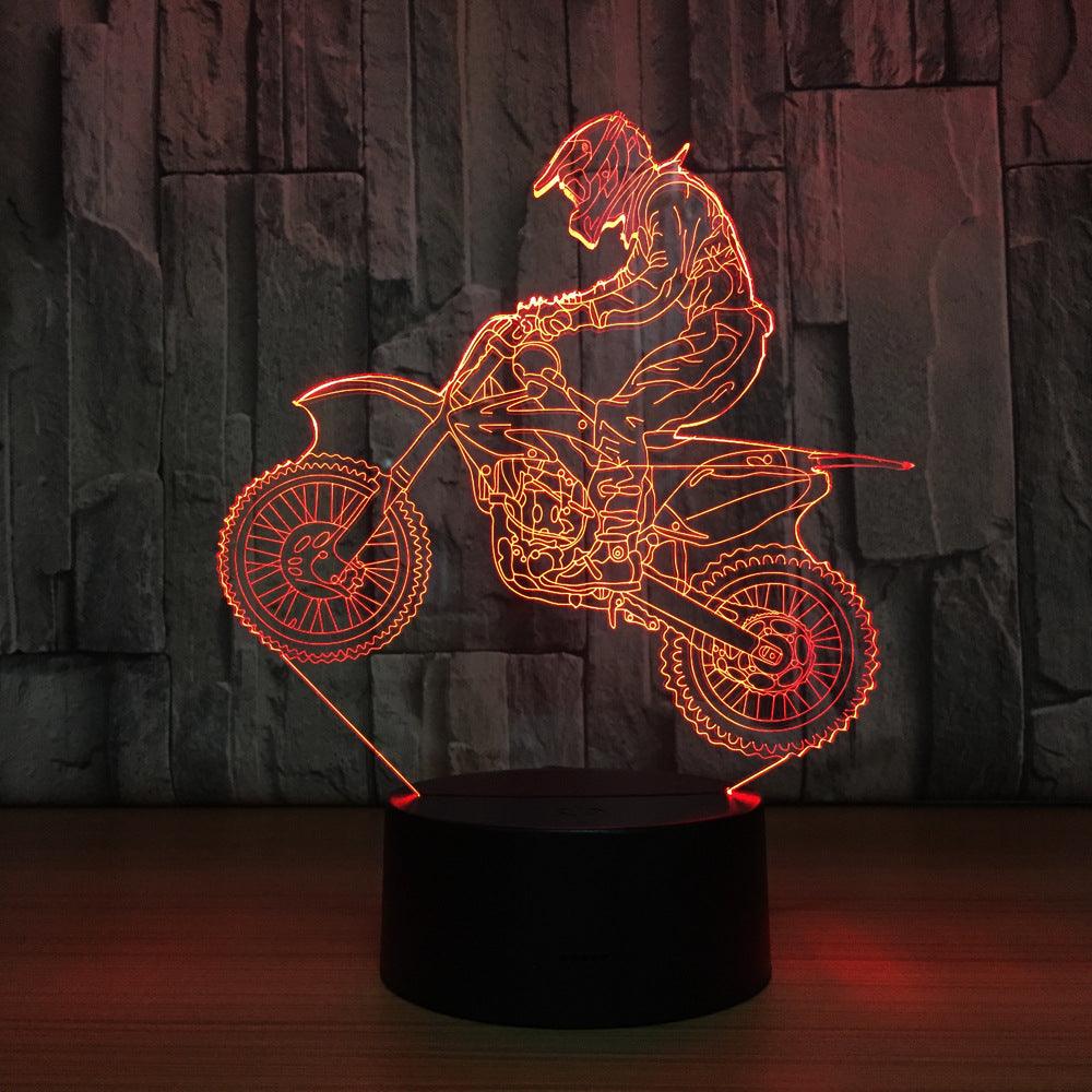 Mountain Cycling 3D Lamp Adventure Meets Illumination-3D Optical Lamp