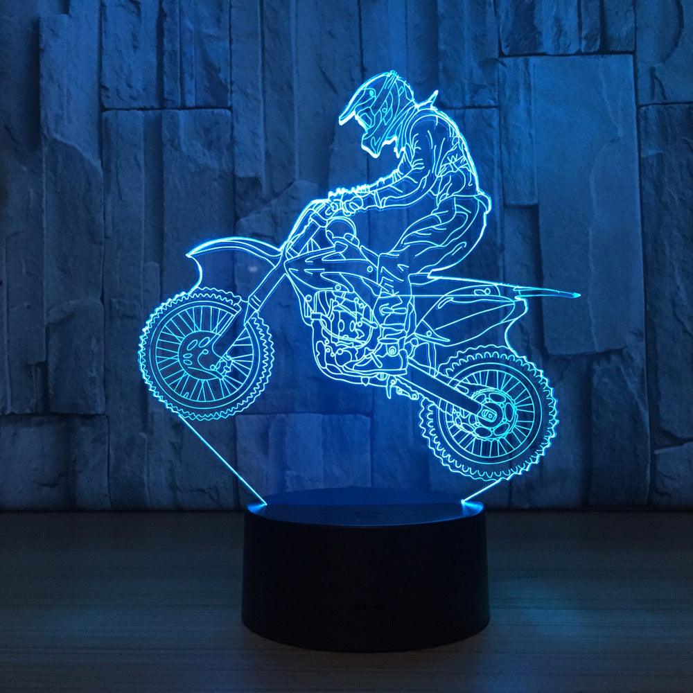Mountain Cycling 3D Lamp Adventure Meets Illumination-3D Optical Lamp