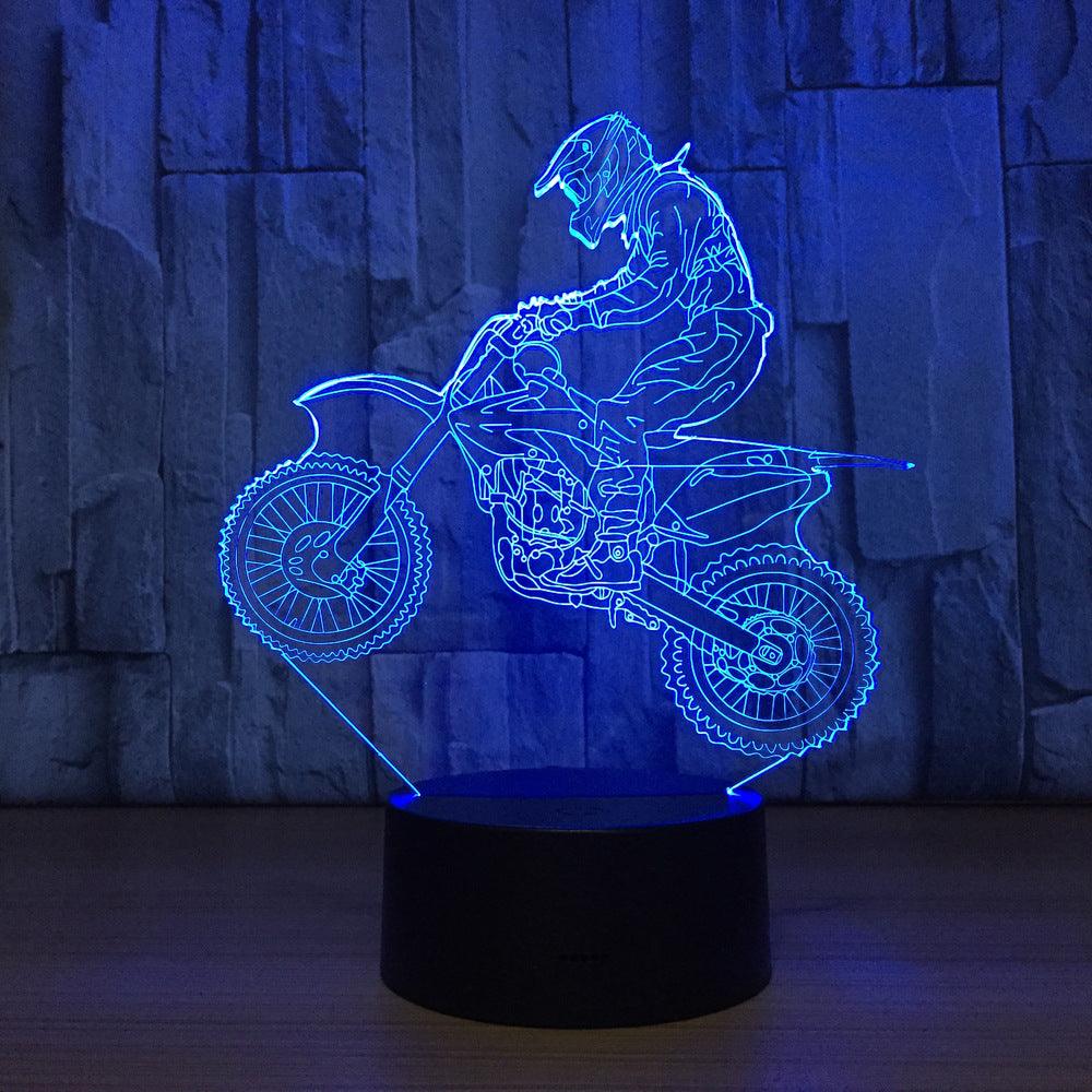Mountain Cycling 3D Lamp Adventure Meets Illumination-3D Optical Lamp