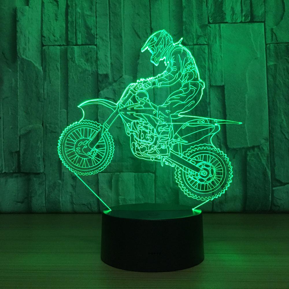Mountain Cycling 3D Lamp Adventure Meets Illumination-3D Optical Lamp