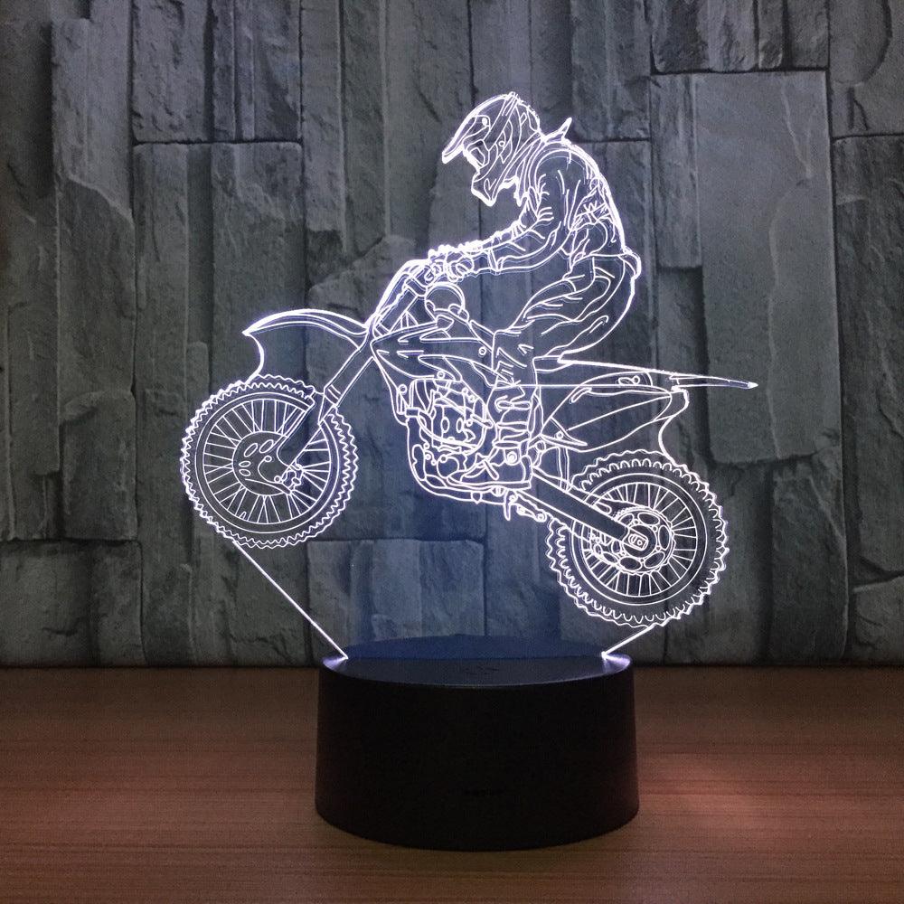 Mountain Cycling 3D Lamp Adventure Meets Illumination-3D Optical Lamp